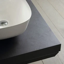 Étagère Grise En Bois Pour Lavabo Sur Pied 60 Cm - Valentina