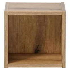 Étagère murale de salle de bain Newport 27 x 25 x 21 cm effet chêne en.casa