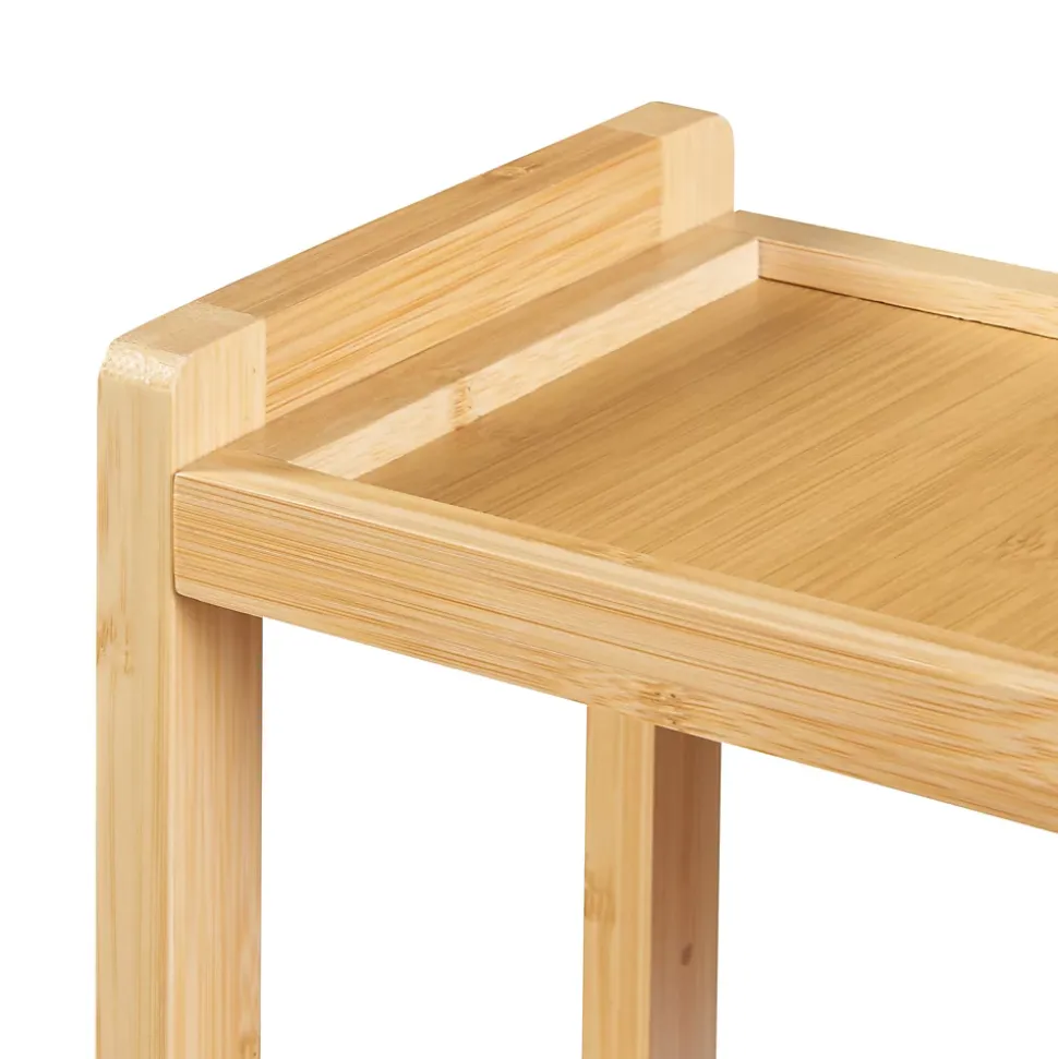 Étagère murale pour salle de bain Höör bambou 42 x 37 x 17 cm naturel en.casa