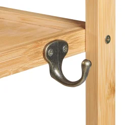 Étagère murale pour salle de bain Höör bambou 42 x 37 x 17 cm naturel en.casa
