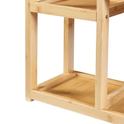 Étagère murale pour salle de bain Höör bambou 42 x 37 x 17 cm naturel en.casa