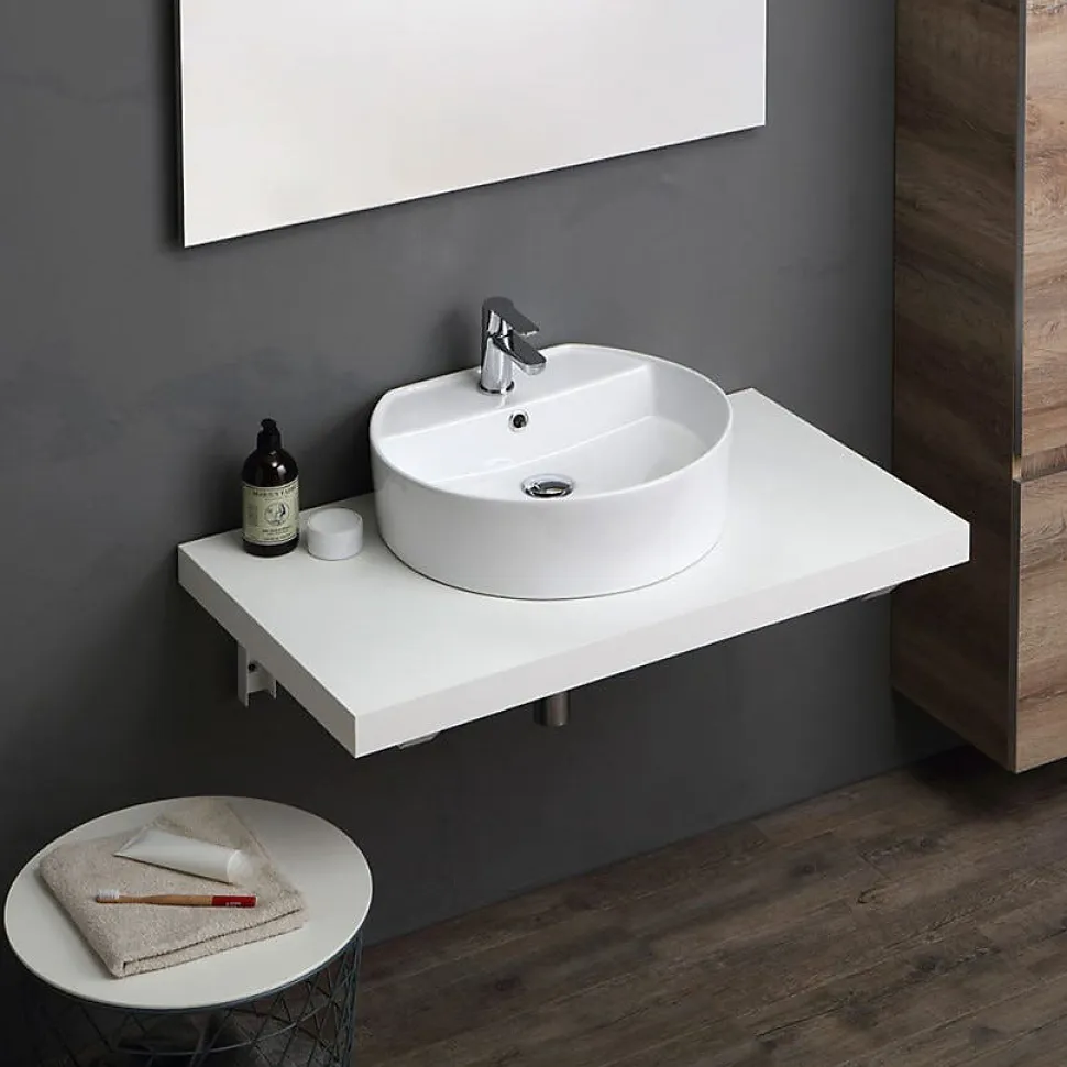 Étagère Pour Sous-Lavabo 90 Cm En Bois Blanc - Valentina