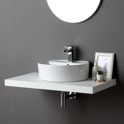 Étagère Pour Sous-Lavabo 90 Cm En Bois Blanc - Valentina