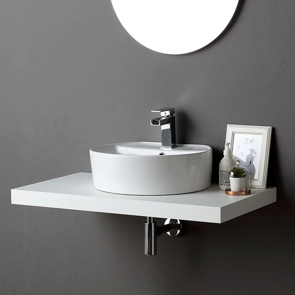 Étagère Pour Sous-Lavabo 90 Cm En Bois Blanc - Valentina