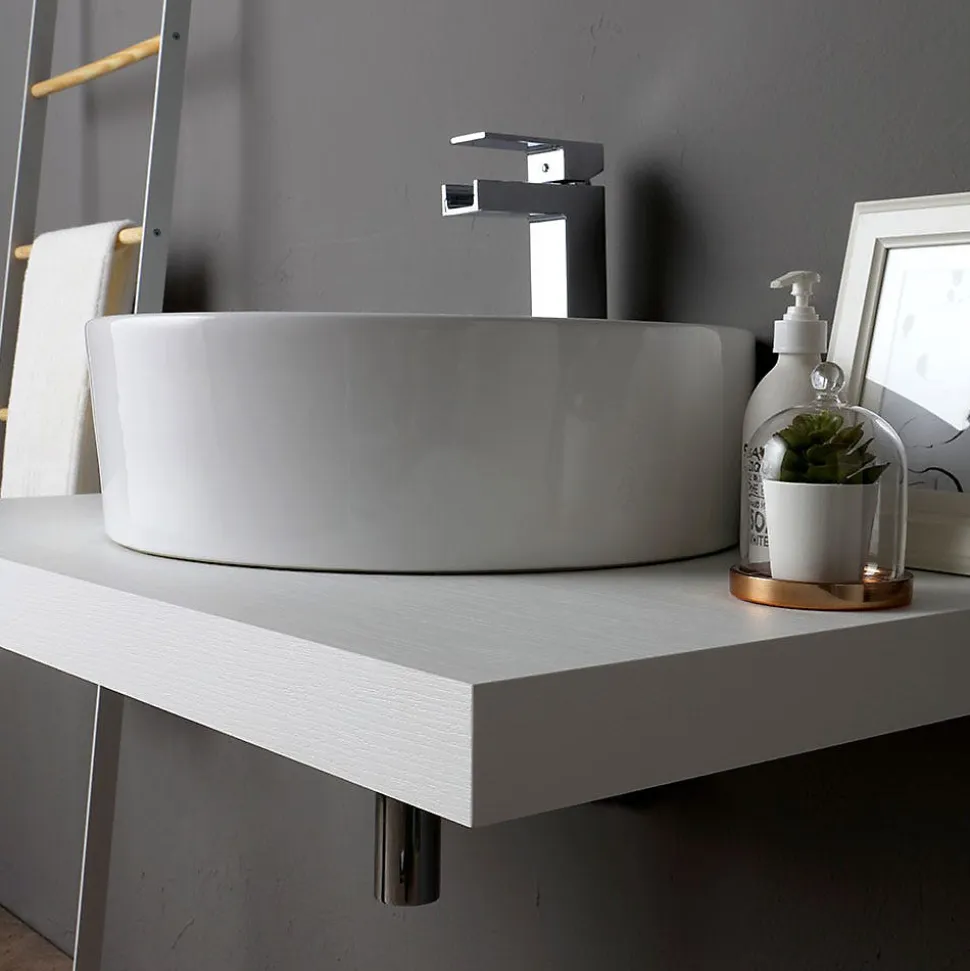 Étagère Pour Sous-Lavabo 90 Cm En Bois Blanc - Valentina