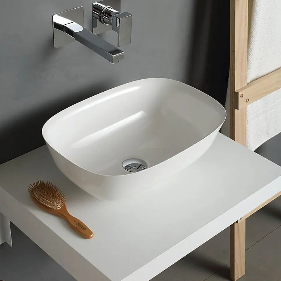 Étagère Pour Sous-Lavabo 90 Cm En Bois Blanc - Valentina