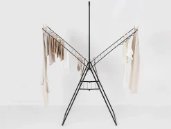 Étendoir à linge 25 m Brabantia Hangon avec portant à cintre coloris noir