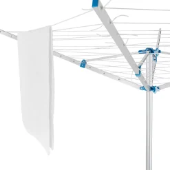 Étendoir à linge avec pied en Aluminium Pliable 102 x 102 x 160 cm gris