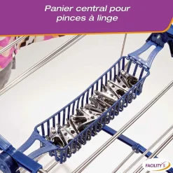 Étendoir à linge pliable avec porte cintres