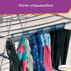 Étendoir à linge pliable avec porte cintres
