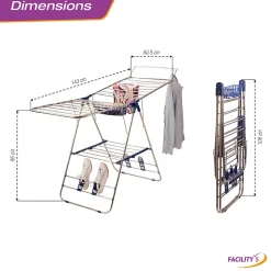 Étendoir à linge pliable avec porte cintres