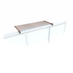 Étendoir corten pliable pour balcon 62x63x8 cm Foxydry Duo