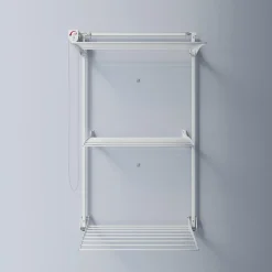 Étendoir mural 3 grilles pliables blanc 88x52x137 cm alu Foxydry Tower 80