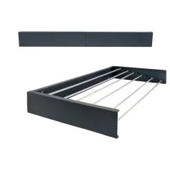 Étendoir mural alu rétractable 71x35x13cm anthracite Foxydry 70
