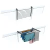Étendoir rabattable pour rambarde alu 82x63x8 cm Foxydry Duo