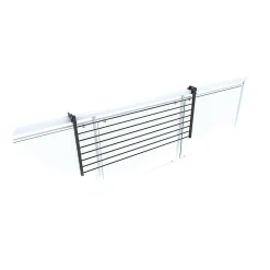 Étendoir rabattable pour rambarde alu 82x63x8 cm Foxydry Duo