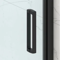 TEX-C ensemble porte compact/paroi 100x90cm anticalcaire avec profilés noir mat (SATTEXC100S90C)