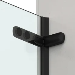 TGD NEW Porte de douche 100x200cm pivotante anticalcaire avec profilé noir mat (SATTGDO100NIKAC)