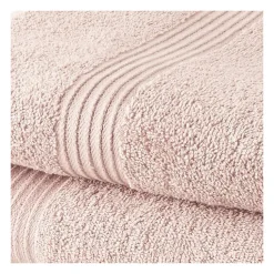 TODAY Lot de 1 Drap de Bain 100% coton 70x130 cm + 1 Serviette de Bain 50x100 cm - Rose des sables