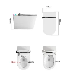 Toilette japonaise Nashi IANNA SORTIE VERTICALE, WC lavant automatique, haut de gamme