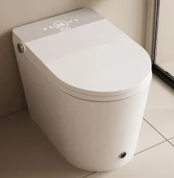 Toilette japonaise Nashi OVIAN SE SORTIE VERTICALE, WC lavant automatique, design compact gamme supérieure