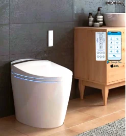 Toilette japonaise Nashi ALDARA IPLUS 5 SORTIE DUALE, WC lavant automatique, injecteur en titane, canule de séchage, gamme premium