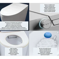 Toilette japonaise Nashi OVIAN PLUS SORTIE HORIZONTALE, WC lavant automatique, avec stérilisation UV gamme supérieure