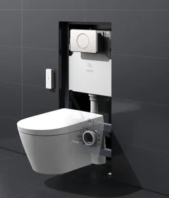 Toilette japonaise Nashi EOS PRO suspendue avec bâti-support, WC lavant automatique, gamme supérieure