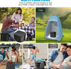 Toilette Portable Polyvalente pour Camping - Solution Pratique et Pliable pour Voyages