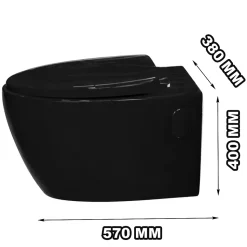 Toilette suspendu de couleur noir Cuvette WC en céramique