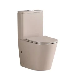 Toilette WC à poser CIPOLI en ceramique beige mat