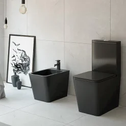 Toilette WC à poser PISA en ceramique noir mat