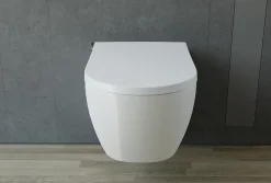 Toilettes Japonaises céramique WC lavant suspendu + Télécommande, chauffant, Filtre, Séchoir - 59,3x38,4x30cm - 1102PREMIUM
