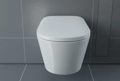 Toilettes Japonaises céramique WC lavant suspendu, Télécommande, siège chauffant, Filtre, Séchoir - 59,5x42,5x43cm - T640PRO