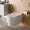 Toilettes Japonaises, WC japonais suspendu, WC lavant LED + Télécommande, siège chauffant, anti-tartre - 58x37,5x40,5cm - Soleil