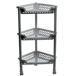 Tour à roulettes avec Paniers de Rangement - Argent
