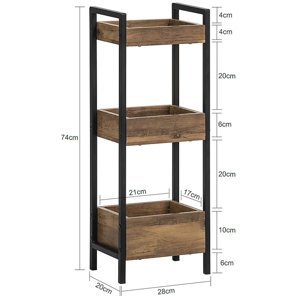 Tour de Rangement Etagère de Stockage, 3 étages, FRG226-F, SoBuy