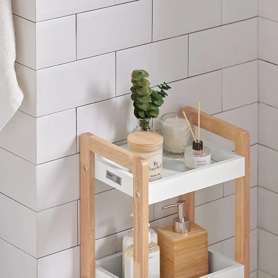 Tour de Rangement Etagère de Stockage, 3 étages FRG226-WN, SoBuy
