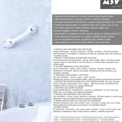 Tringle de douche - MSV - MS096 - PVC - blanc - 40 x 9,5 x 10 cm
