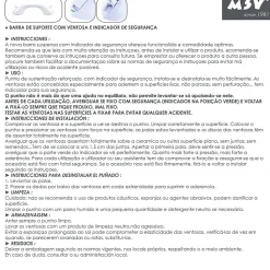 Tringle de douche - MSV - MS096 - PVC - blanc - 40 x 9,5 x 10 cm