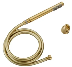 Trio douchette + flexible + support, doré, Edouard Rousseau