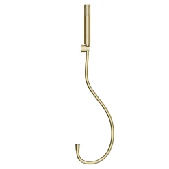 Trio douchette + flexible + support, doré brossé, GoodHome Owens