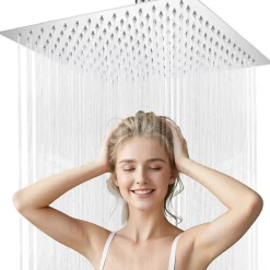 Tête de douche Inox Carrée 25cm Sofetiy Max Kit de douche