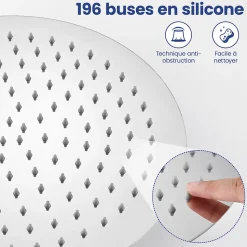 Tête de douche Inox Rond 30cm Sofetiy Max Kit de douche