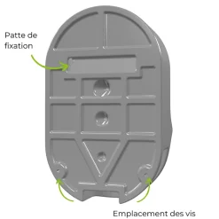 Urinoir sans eau mural TI'PI gris + kit valve bec de canard + pack entretien