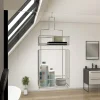 Valet Etagères de douche Chrome 2 Paniers - 20x10x50 cm - LOU