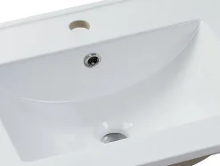 Vasque à encastrer blanche rectangle en céramique - 61 x 46,5 cm - MOTIAC