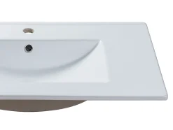 Vasque à encastrer blanche rectangle en céramique - 101 x 46,5 cm - MOTIAC