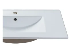 Vasque à encastrer blanche rectangle en céramique - 81 x 46,5 cm - MOTIAC