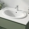 Vasque à encastrer céramique GoodHome Turso Blanc NF
